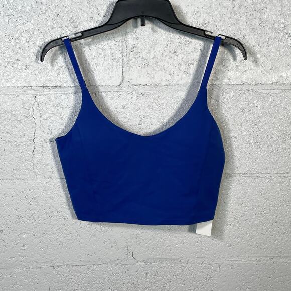Calvin Klein Performance Women's Low Impact Crop Top blue medium - Picture 1 of 9